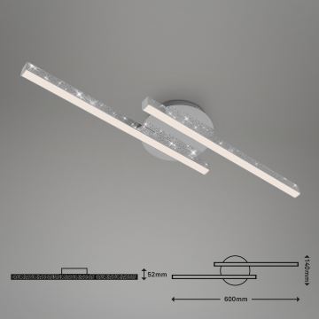 Briloner 3517-028 - LED Přisazený lustr REY 2xLED/6W/230V chrom