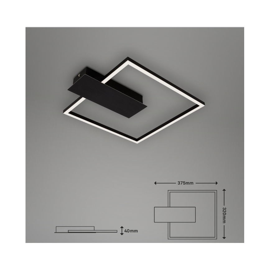 Briloner 3544-015 - LED Stmívatelné stropní svítidlo NICO LED/12W/230V černá