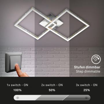 Briloner 3751-019 - LED Stmívatelné stropní svítidlo FRAME LED/20W/230V chrom