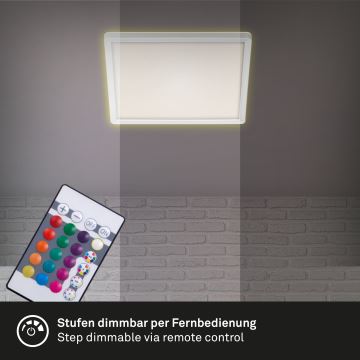 Briloner 7090-416 - LED RGBW Stmívatelné stropní svítidlo SLIM LED/15W/230V + dálkové ovládání