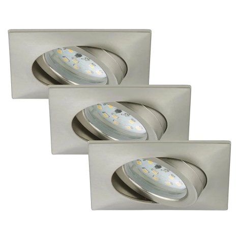 Briloner 7210-032 - SADA 3x LED Koupelnové podhledové svítidlo ATTACH LED/5W/230V IP23 chrom