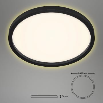 Briloner 7363-015 - LED Stropní svítidlo CADRE LED/22W/230V pr. 42,5 cm černá
