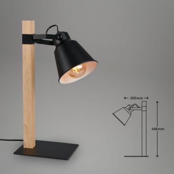 Briloner 7406-015 - Stolní lampa TALE 1xE27/25W/230V černá