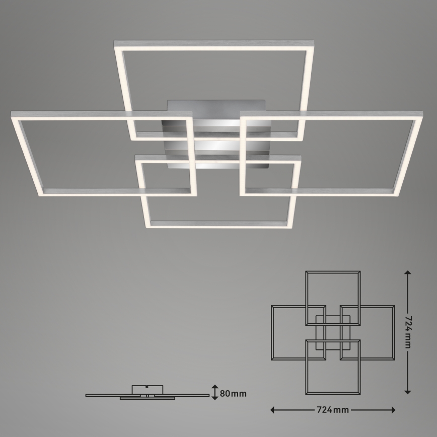 Briloner - LED Stmívatelný přisazený lustr FRAME 4xLED/12W/230V