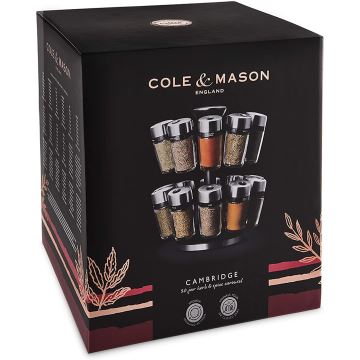 Cole&Mason - Otočný stojan s kořenkami MASTER 21 ks