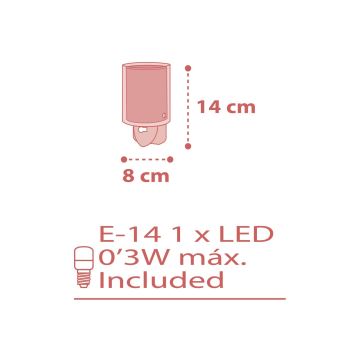 Dalber 41005S - LED Lampička do zásuvky DOTS 1xE14/0,3W/230V