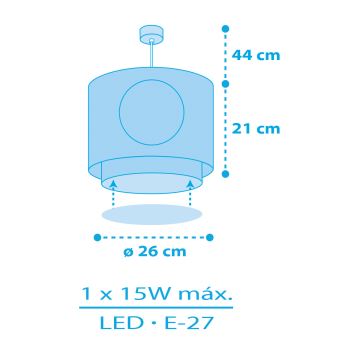 Dalber 60652 - Dětský lustr PIRATE ISLAND 1xE27/15W/230V