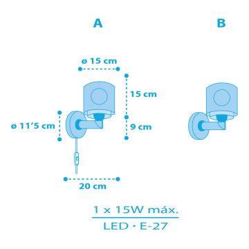 Dalber 60659 - Dětské nástěnné svítidlo PIRATE ISLAND 1xE27/15W/230V