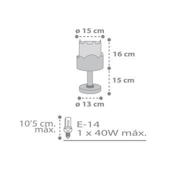 Dalber 61151H - Dětská lampička BUNNY 1xE14/40W/230V zelená