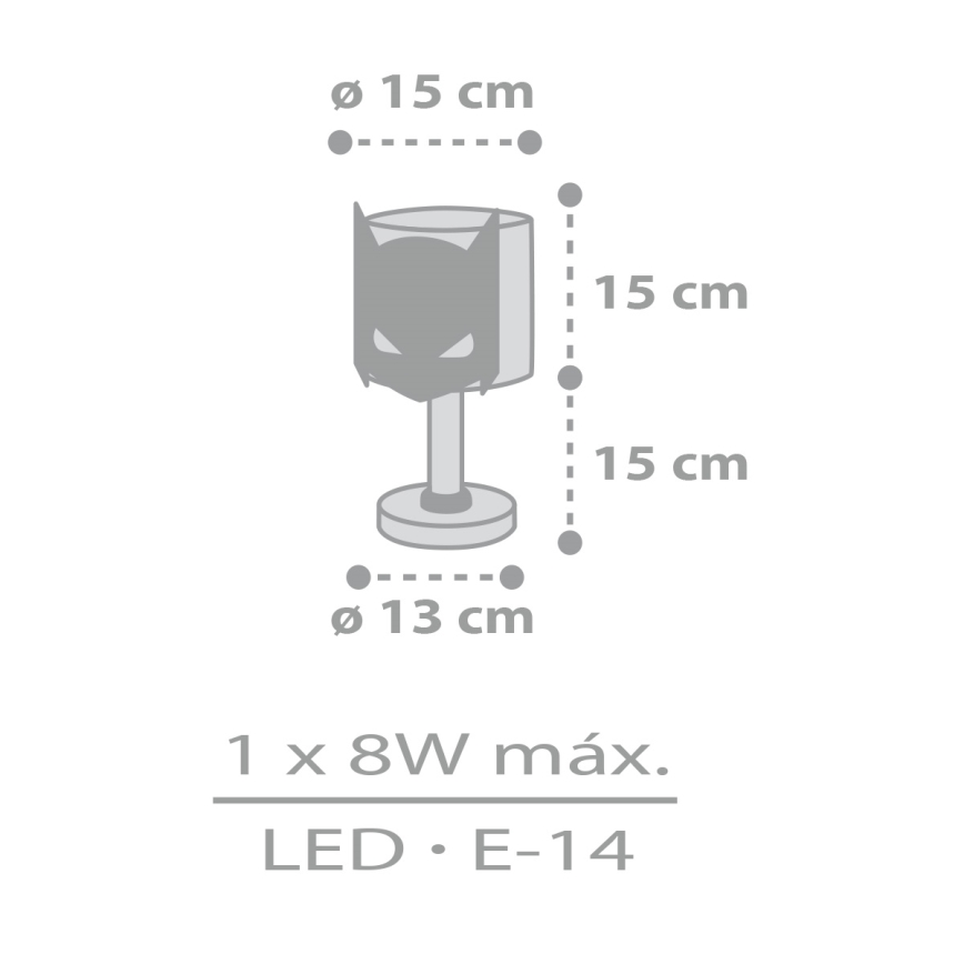 Dalber 61801 - Dětská lampička DARK HERO 1xE14/8W/230V