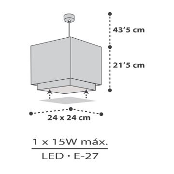 Dalber 63372 - Dětský lustr LITTLE PIXEL 1xE27/15W/230V