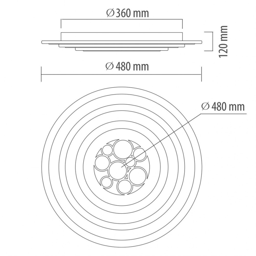 De Markt - LED Stmívatelné stropní svítidlo PLATTING LED/6W/230V + dálkové ovládání