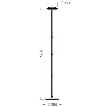 Deko-Light 343029 - LED Stmívatelná stojací lampa BERMUDA LED/18W/230V 3000K bílá