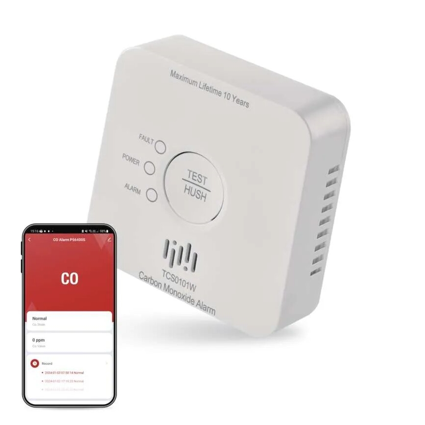 Detektor oxidu uhelnatého GoSmart 2xAA Wi-Fi Tuya