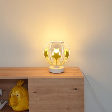 Dětská stolní lampa STARS 1xE27/15W/230V žlutá/bílá