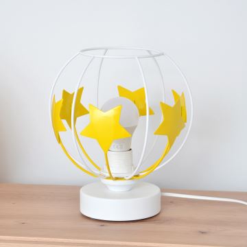 Dětská stolní lampa STARS 1xE27/15W/230V žlutá/bílá