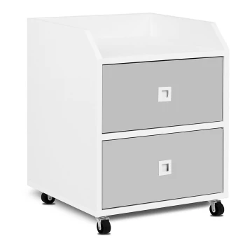 Dětský úložný kontejner MIRUM 54,2x42,4 cm bílá/šedá