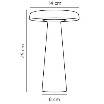 DFTP by Nordlux - LED Stmívatelná venkovní stolní lampa ARCELLO LED/2,8W/3,7V IP54