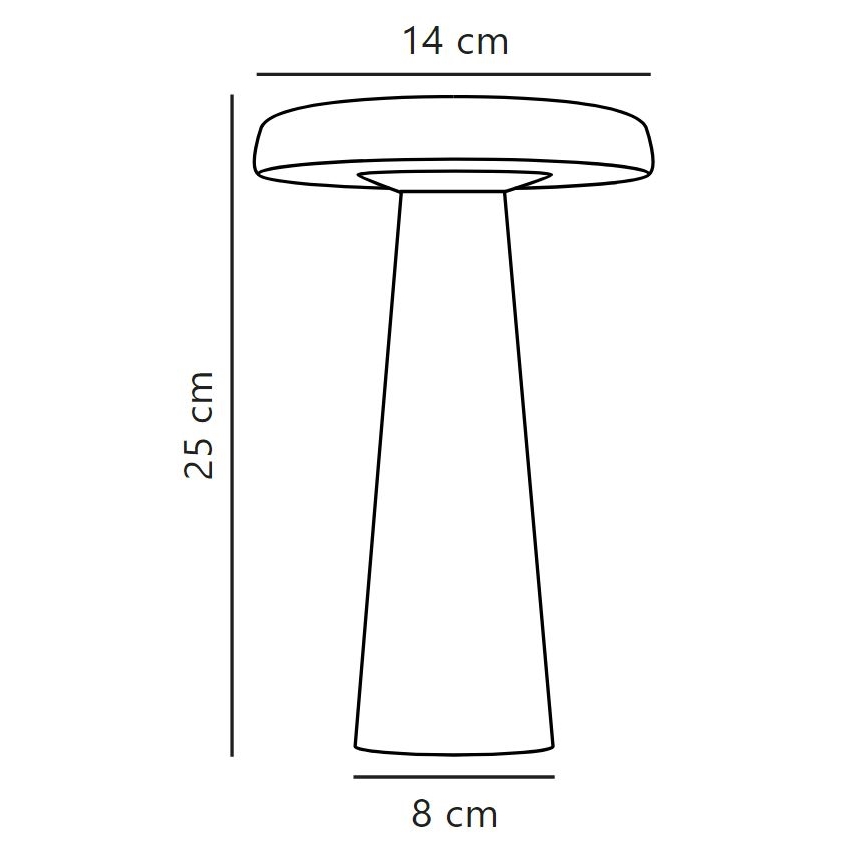 DFTP by Nordlux - LED Stmívatelná venkovní stolní lampa ARCELLO LED/2,8W/3,7V IP54