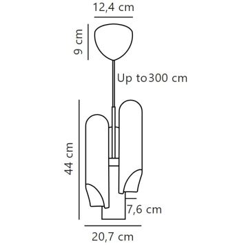 DFTP by Nordlux - Lustr na lanku ROCHELLE 3xGU10/15W/230V