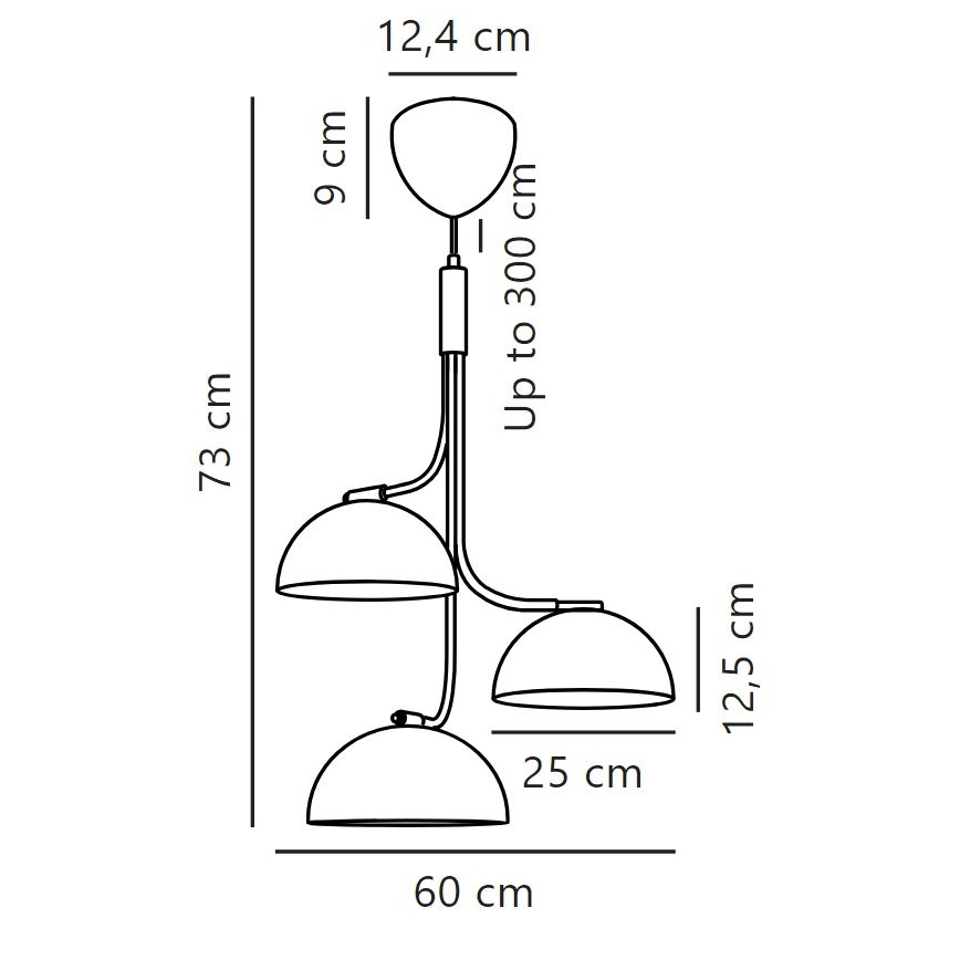 DFTP by Nordlux - Lustr na lanku TULLIO 3xE14/25W/230V černá