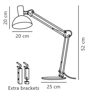 DFTP by Nordlux - Stolní lampa ARKI 1xE27/60W/230V černá