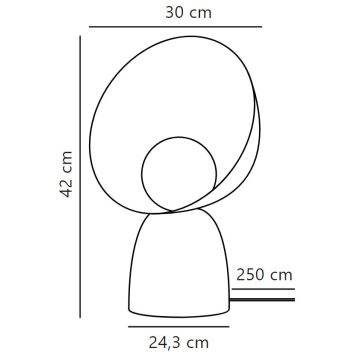 DFTP by Nordlux - Stolní lampa HELLO 1xE14/25W/230V hnědá