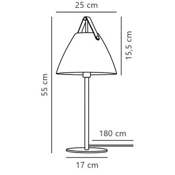 DFTP by Nordlux - Stolní lampa STRAP 1xE27/40W/230V černá