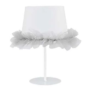 Duolla - Dětská stolní lampa BALLET 1xE14/40W/230V bílá/šedá