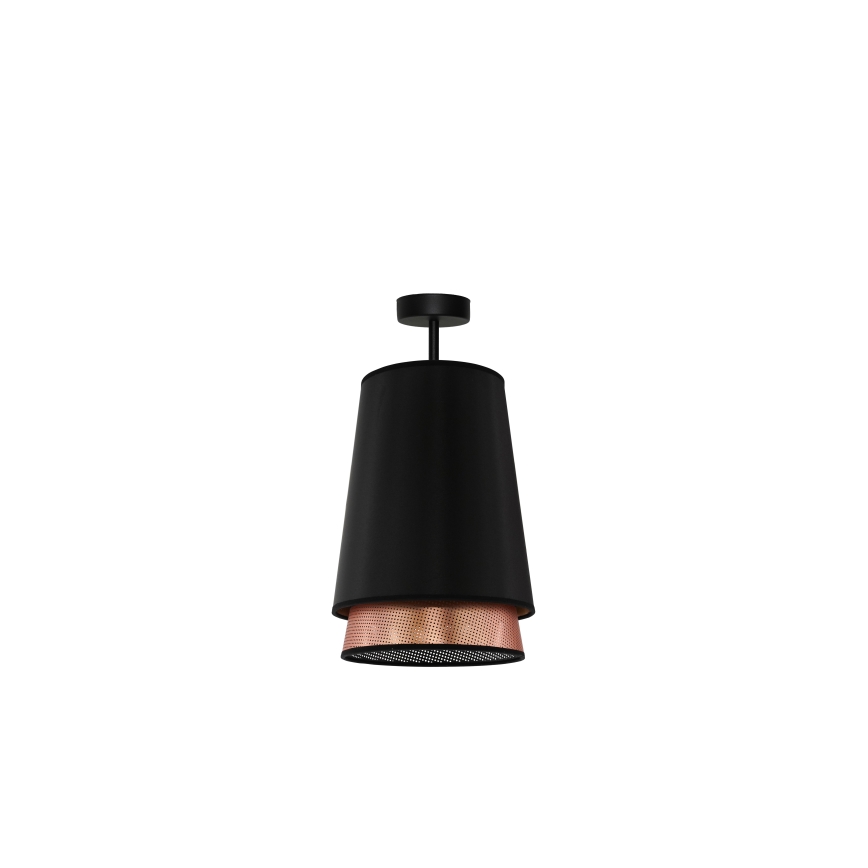 Duolla - Přisazený lustr BELL SHINY 1xE27/15W/230V černá/měděná