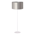 Duolla - Stojací lampa CANNES 1xE27/15W/230V 45 cm stříbrná/bílá