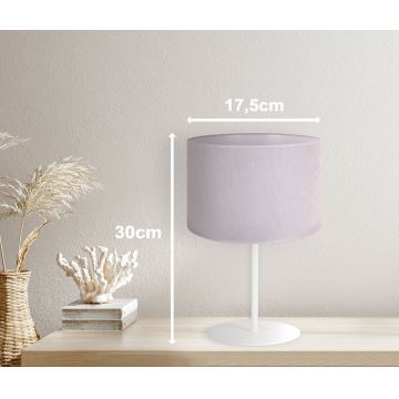 Duolla - Stolní lampa BRISTOL 1xE14/15W/230V šedá/bílá