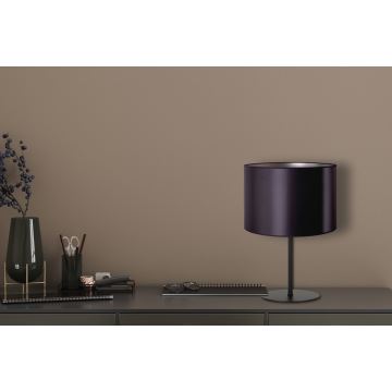 Duolla - Stolní lampa CANNES 1xE14/15W/230V 20 cm černá/stříbrná