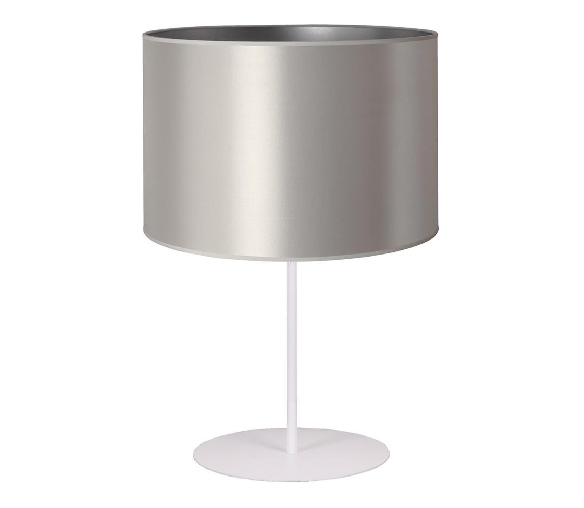   - Stolní lampa CANNES 1xE14/15W/230V 20 cm stříbrná/bílá 