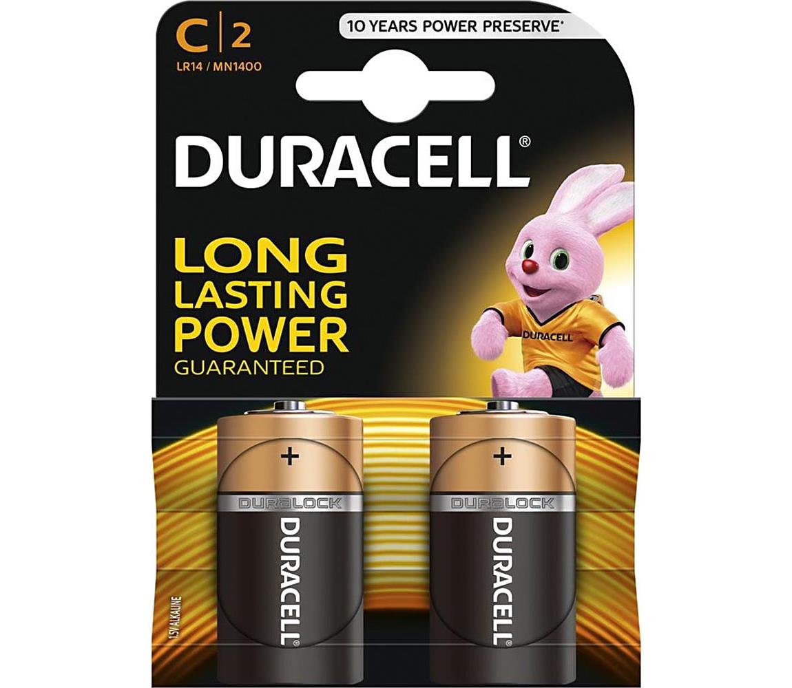 Duracell Duracell - 2 ks Alkalická baterie Basic LR14/C 1,5V 2200 mAh 