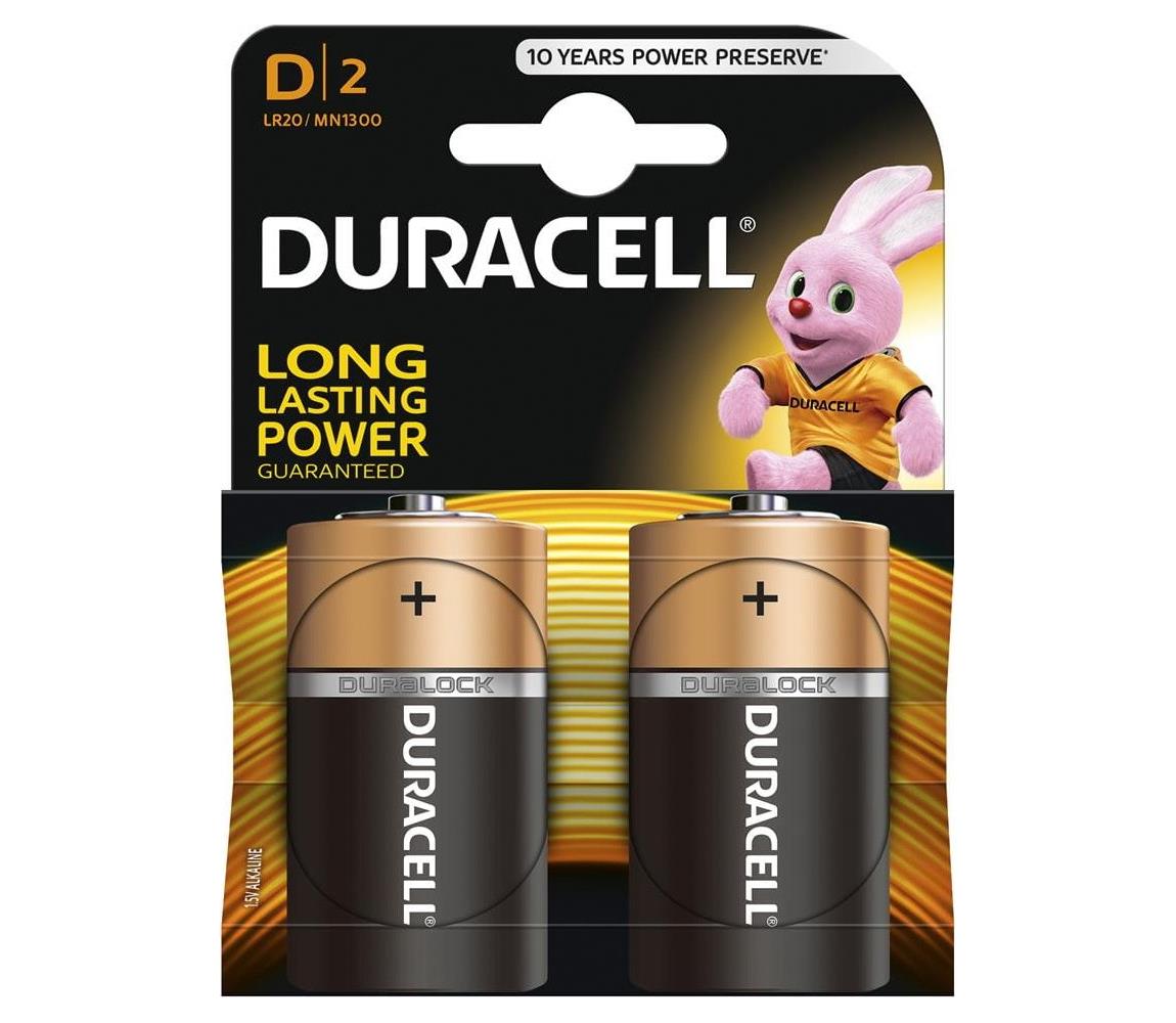 Duracell Duracell - 2 ks Alkalická baterie Basic LR20/D 1,5V 12500 mAh