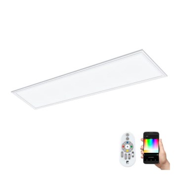 Eglo 32734 - LED RGBW Stmívatelný přisazený/podhledový panel 2v1 SALOBRENA-C LED/34W/230V bílá + dálkové ovládání