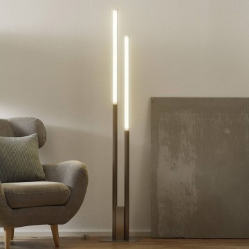 Eglo 33323 - LED RGBW Stmívatelná stojací lampa FRAIOLI-C 2xLED/17W/230V 2700-6500K matný chrom