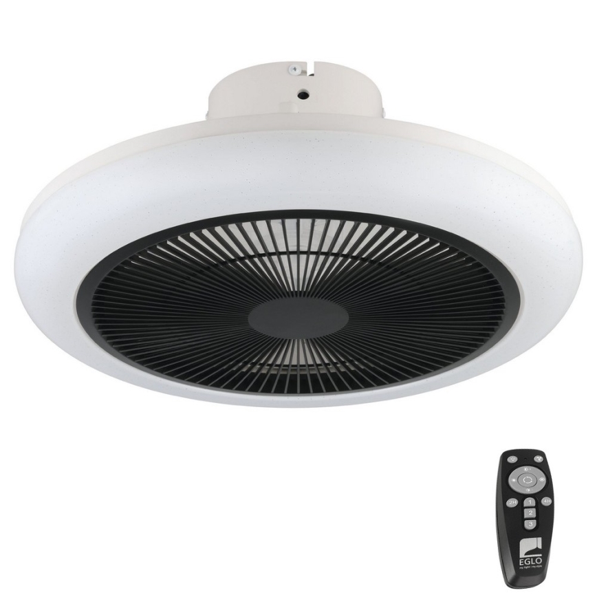 Eglo - LED Stmívatelný stropní ventilátor LED/25,5W/230V černá + dálkové ovládání