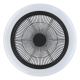 Eglo - LED Stmívatelný stropní ventilátor LED/25,5W/230V černá + dálkové ovládání