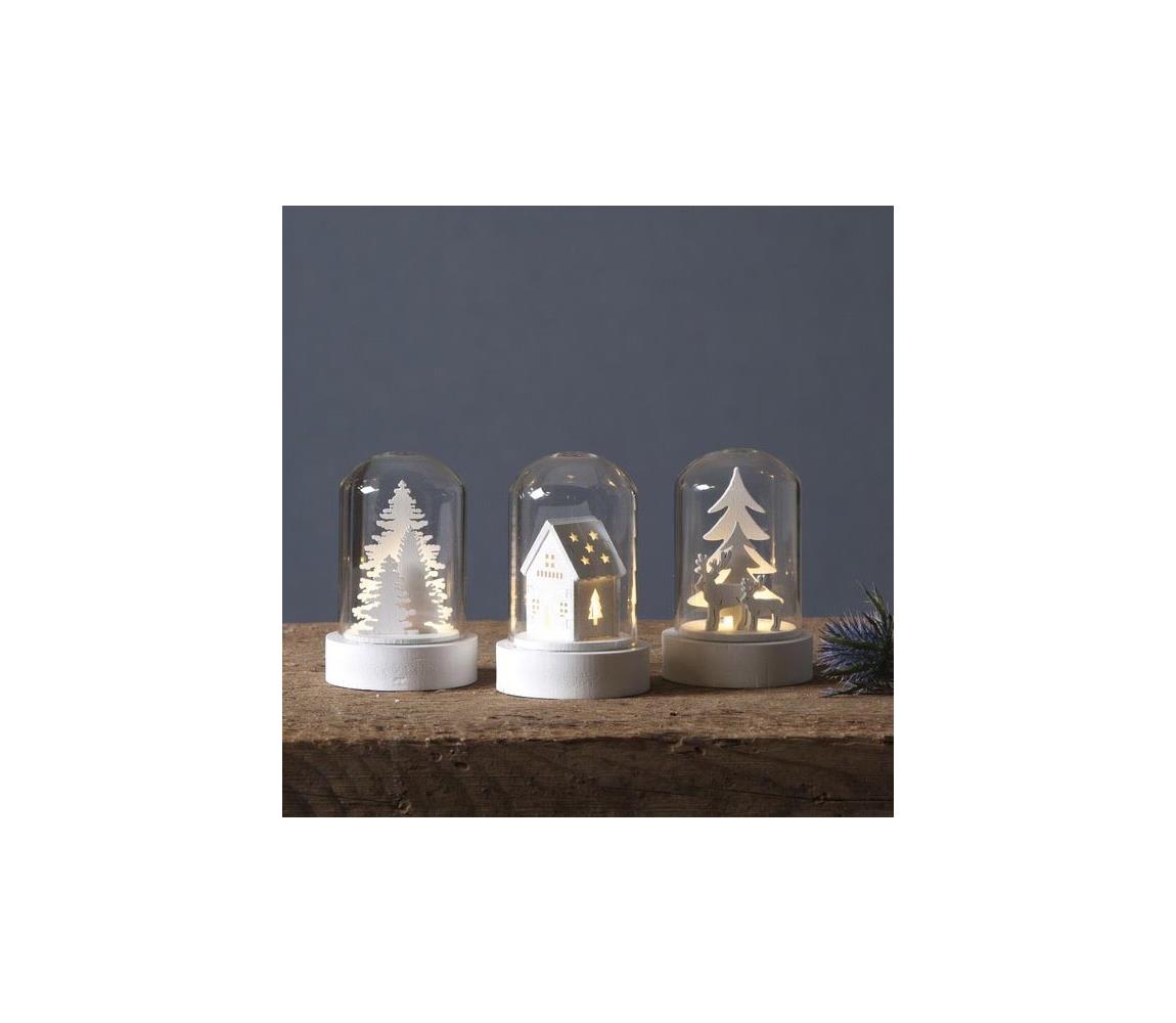Eglo Eglo 410045 - SADA 3x LED Vánoční dekorace KUPOL 1xLED/0,06W/1xCR2032 bílá EG410045