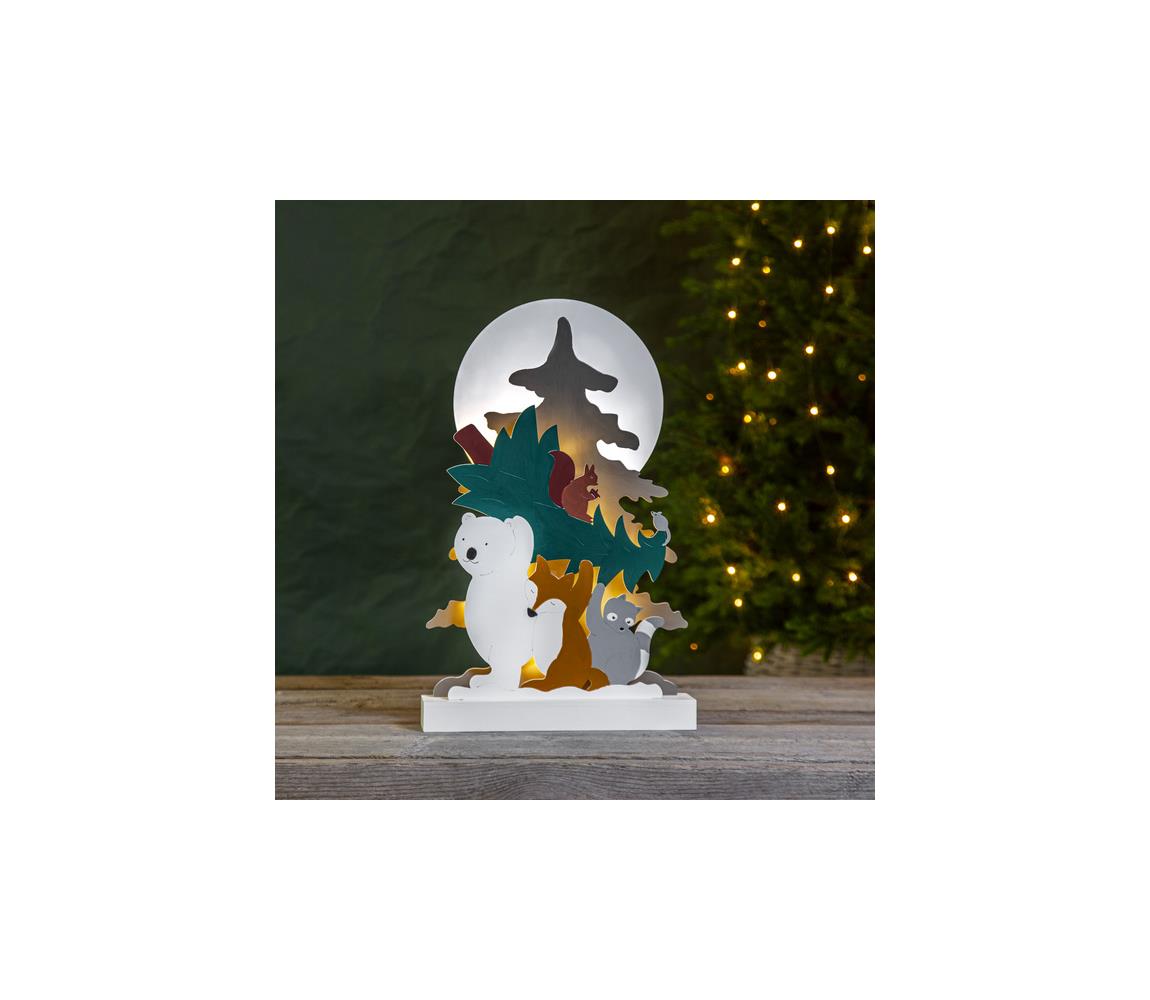 Eglo Eglo 411293 - LED Vánoční dekorace FOREST FRIENDS 10xLED/0,03W/2xAA EG411293