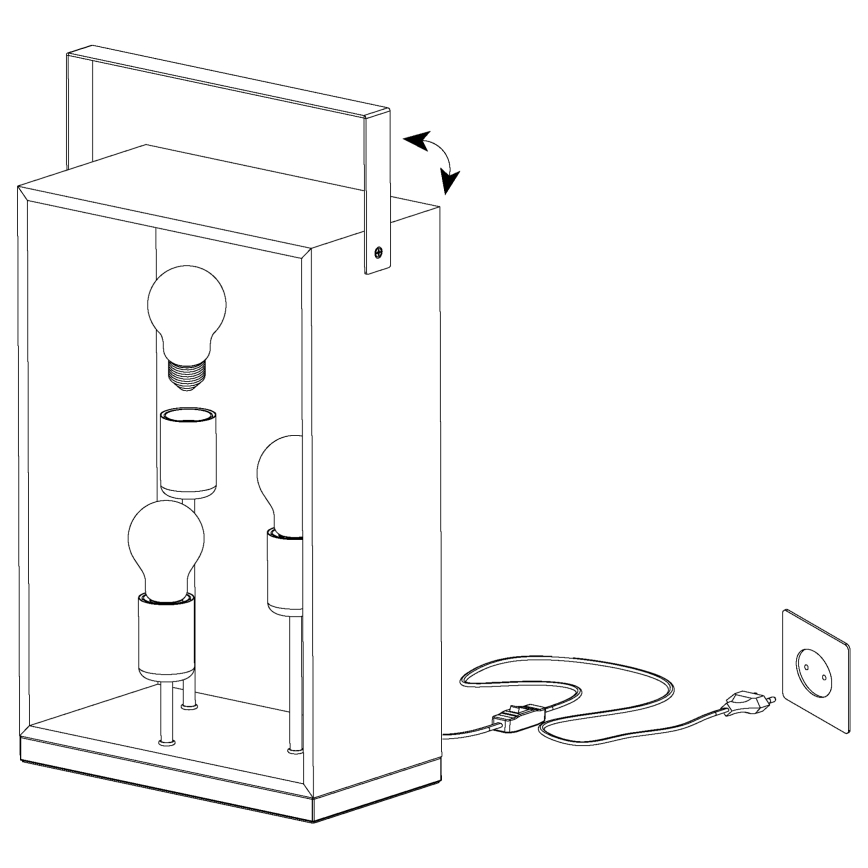 Eglo - Stolní lampa 3xE27/40W/230V