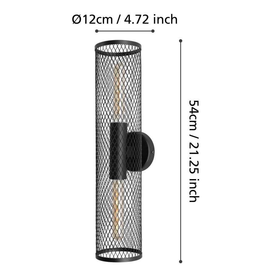 Eglo - Nástěnné svítidlo 2xE27/40W/230V