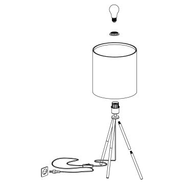Eglo - Stolní lampa 1xE27/40W/230V
