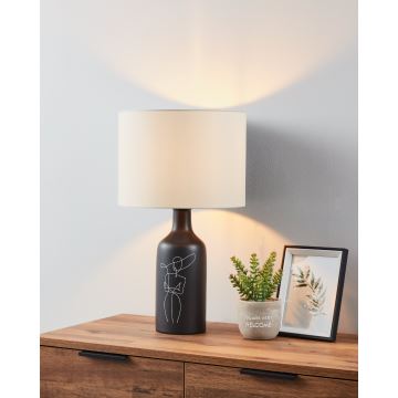 Eglo - Stolní lampa 1xE27/40W/230V bílá/černá