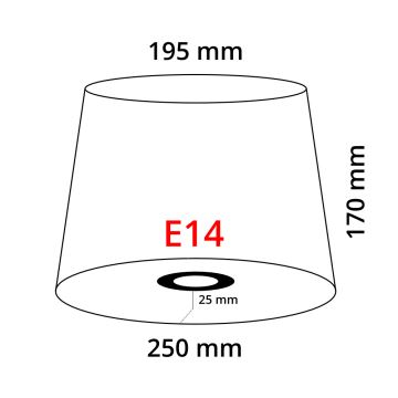Eglo 49412 - Stínidlo VINTAGE bílá skládané E14 pr. 25 cm