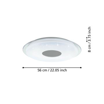 Eglo - LED Stmívatelné stropní svítidlo LED/44,8W/230V 2700-6500K ZigBee