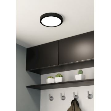Eglo - LED Koupelnové stropní svítidlo LED/17W/230V černá IP44