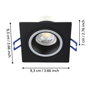 Eglo - LED RGBW Stmívatelné podhledové svítidlo LED/4,7W/230V černá